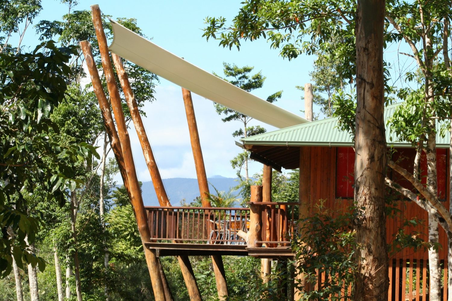 Atherton Table Lands - Rose Gums Wilderness Retreat Kijk uit over het regenwoud van de Atherton Tablelands