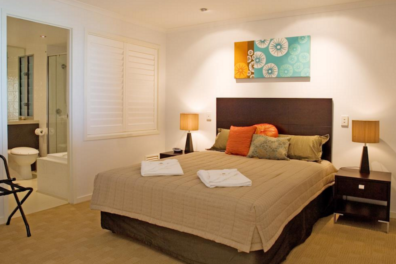 Marina Shores Airlie Beach in Australië De slaapkamer in het appartement van Marina Shores
