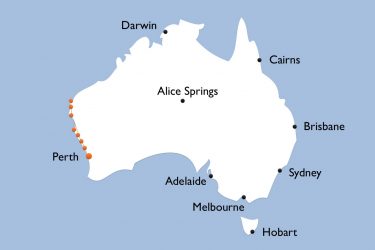 Karte Westaustralien Entlang Der Korallenkueste